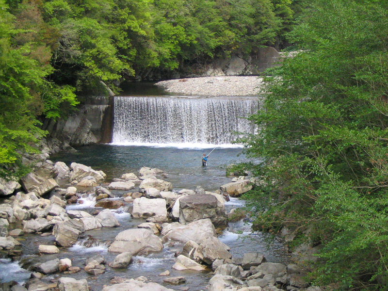 日置川本流側車止橋